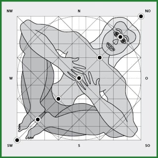 Grafik des Vastu Purusha im Vastu-Mandala