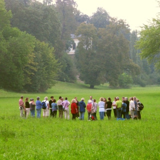 Seminargruppe auf Wiese